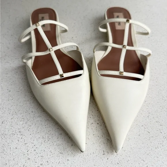 VALENTINO GARAVANI Rockstud Wispy 20 Leather Mules Size EU 37.5 US 7.5 - Picture 3 of 9